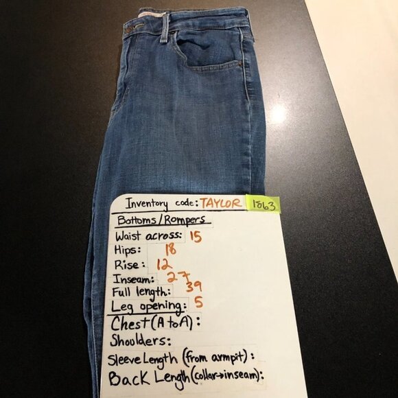 Levi's Blue Story 721 High Rise Skinny Jeans size 32x30 - Picture 16 of 16